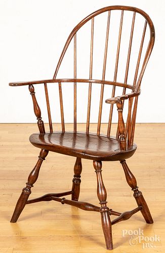New England sackback Windsor armchair, ca. 1790.