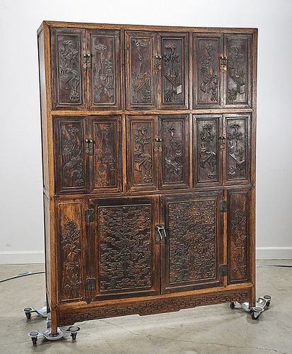 Large Antique Chinese Wood Cabinet