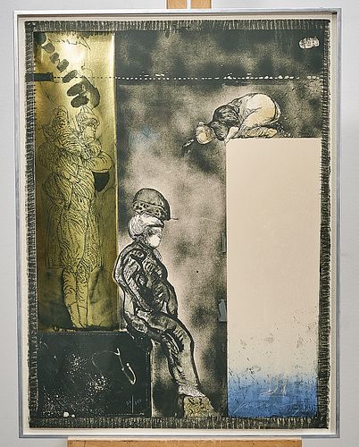 Mixed-Media Lithograph by Jose Luis Cuevas