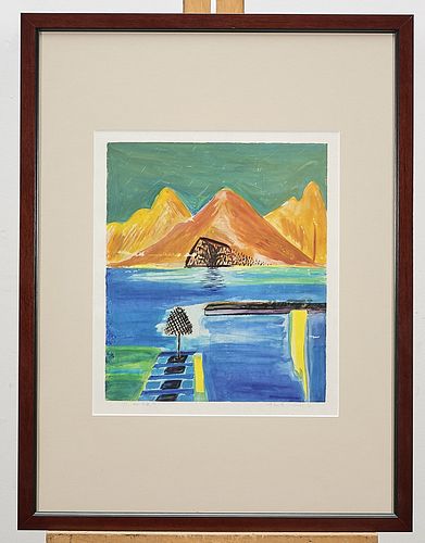 Framed Contemporary Watercolor