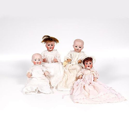 German Bisque Head Baby Dolls 