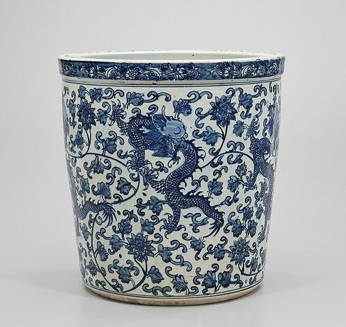 Chinese Blue and White Porcelain Jardiniere