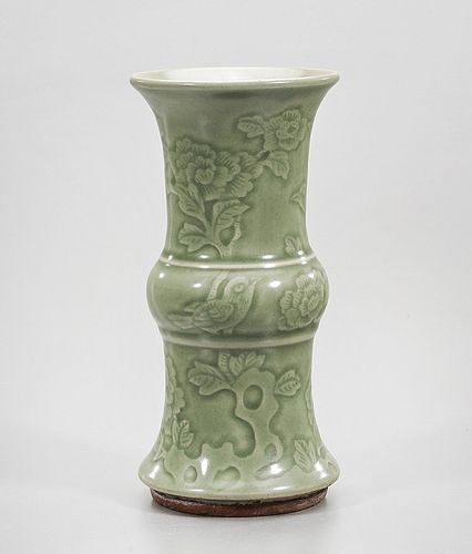 Chinese Ming-Style Porcelain Gu-Form Vase