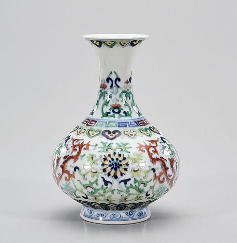 Chinese Doucai Glazed Porcelain Vase