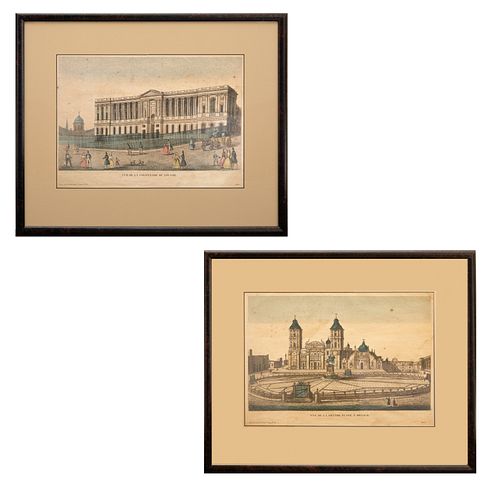 PAIR OF FRENCH ETCHINGS