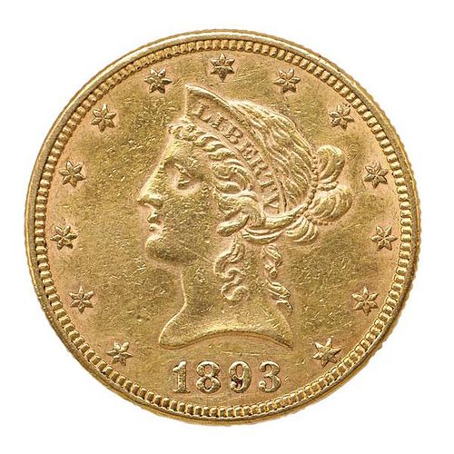 1893 U.S. LIBERTY $10.00 GOLD COIN