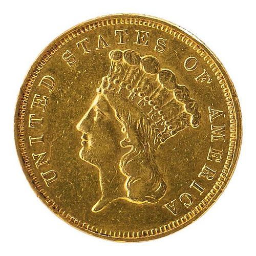 U.S. 1856-S $3.00 GOLD COIN
