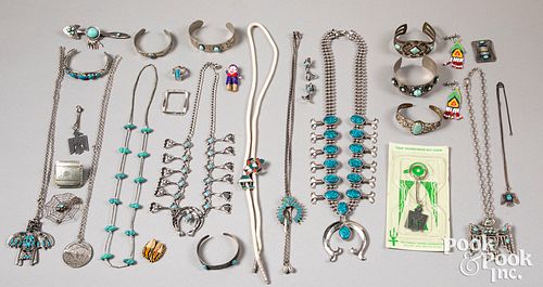 Contemporary Navajo style turquoise jewelry