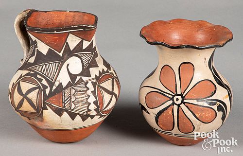 Santo Domingo Indian polychrome vase