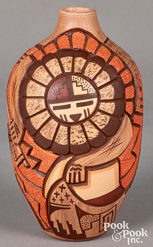 Tom Polacca Hopi Indian pottery vase