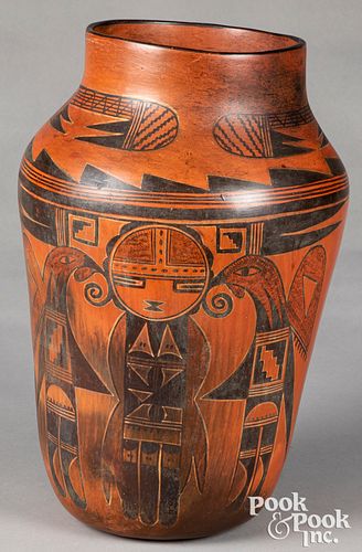 Large Cora P. Andrew, Hopi Indian redware vase