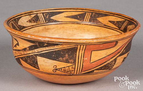 Hopi Indian pottery bowl, early 20th c.