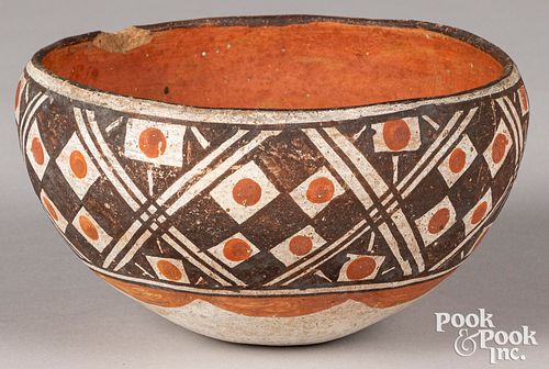 Isleta Pueblo Native American Indian pottery bowl