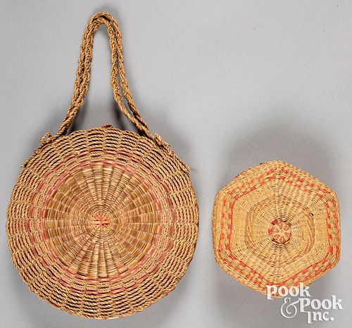 Two Native American Indian baskets