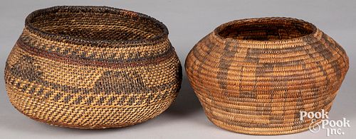 Two antique Southwest baskets