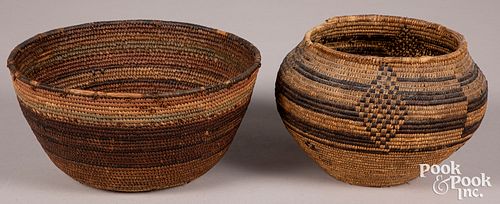 Two early tribal baskets