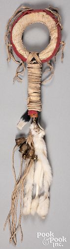 Blackfeet Indian rawhide ceremonial rattle