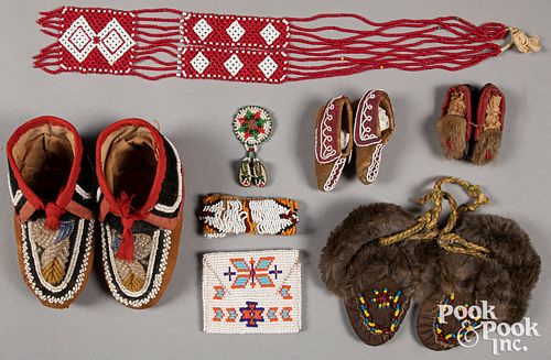 Native American Indian miniature beaded items
