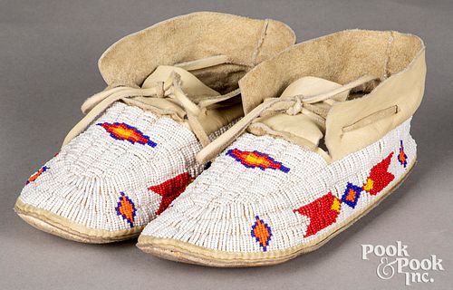 Sioux Indian beaded moccasins