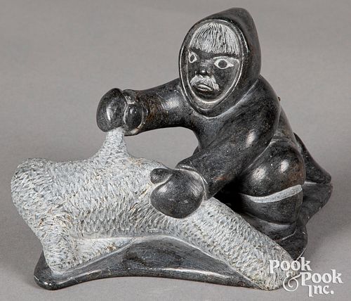 Lucassie Echalook (1942-), Inuit carving