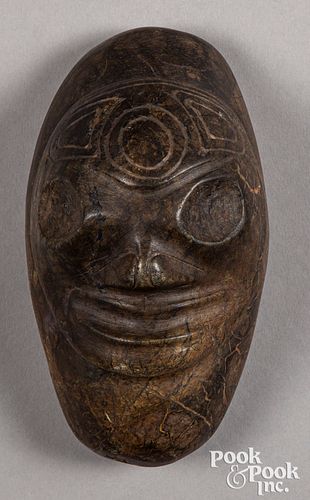 Taino Indian stone carved Zemi ancestral head