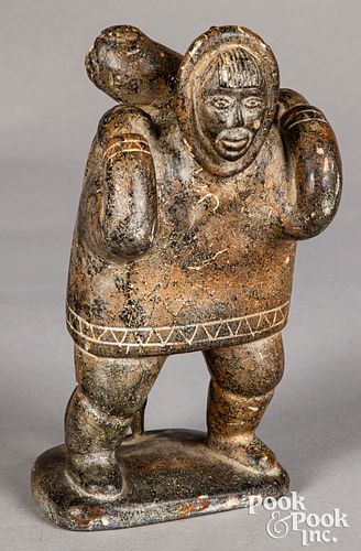 Anautaq Kiatainaq (b. 1907), carved stone hunter