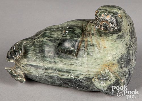 Alex Patsaug (b. 1917), carved stone walrus