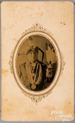 Tintype photograph of Native American