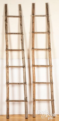 Two reproduction Kiva ladders