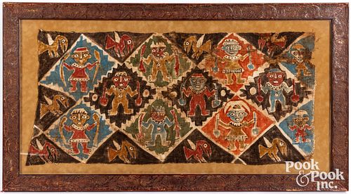 Peruvian Chancay textile, with figures