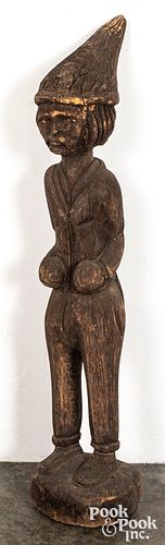 Jamaican carved wood sculpture