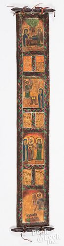 Ethiopian Coptic Christian painting on hide