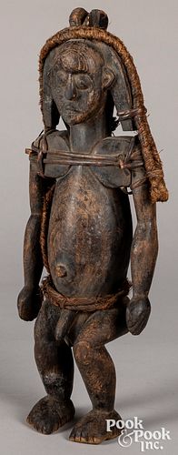 Tribal carved wood statue