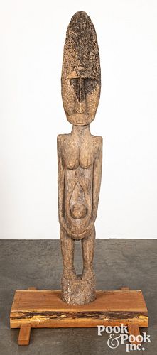 Timor carved wood guardian figure