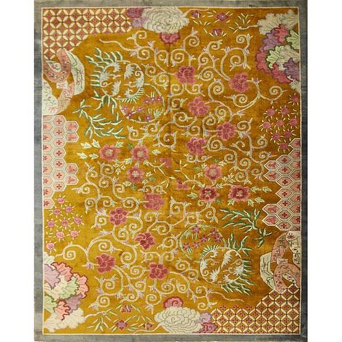 CHINESE ART DECO ROOM SIZE RUG