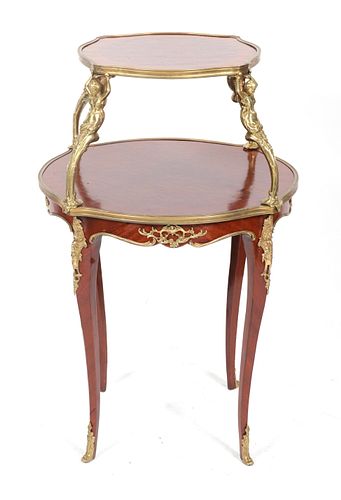 French Louis XV Manner Ormolu Mounted Tea Table