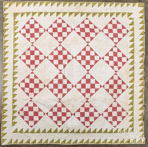 Pieced crib quilt, together with a youth quilt
