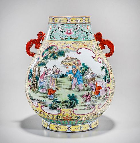 Chinese Enameled Porcelain Zun