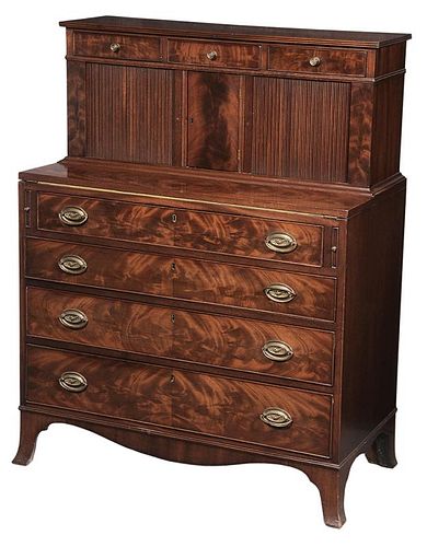Federal Style Figured Mahogany Lady's
