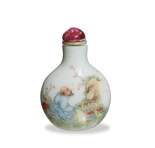 Chinese Enameled Glass Snuff Bottle, 18-19th Century