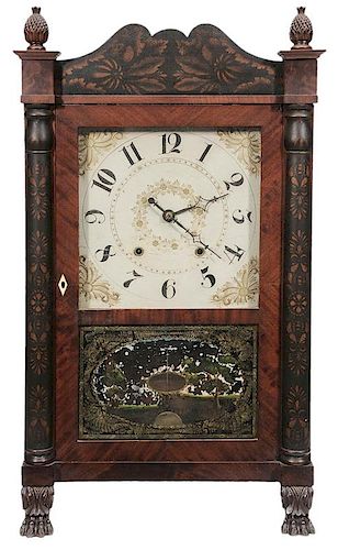Charles Kirke Half-Column Mantle Clock