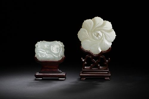 Group of Two Chinese Jade Carvings,19th century