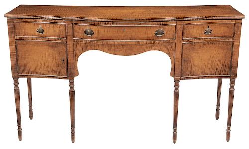 Federal Style Tiger Maple Sideboard