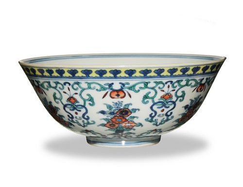 Imperial Chinese Doucai Lotus Bowl, Daoguang