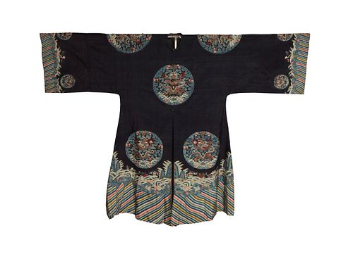 Chinese Kesi Dragon Robe, 18-19th Century