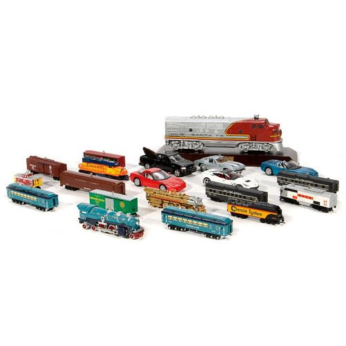 Hallmark (6) Vehicle Ornaments, Lionel F3 Display, Lot of 30+ Lionel N gauge sized ornaments