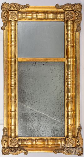 Sheraton giltwood mirror 19th c., 32 1/2" x 17 1/