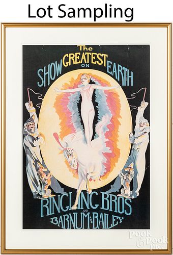 Ten reproduction Barnum and Bailey circus posters