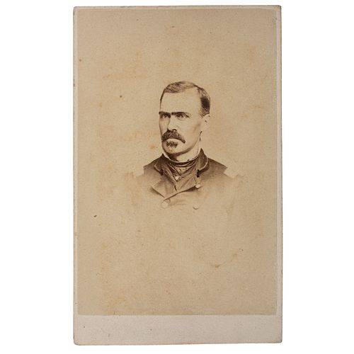 CDV of Bvt. Brigadier General William Watts Davis with Albumen Photograph of CSA Soldier Who Operated the Gun that Wounded Him