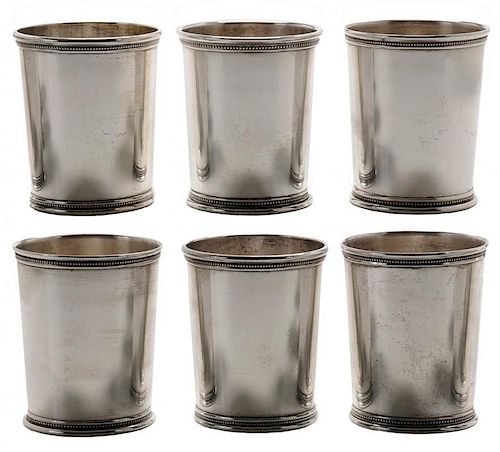 Six Sterling Presidential Julep Cups